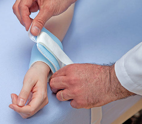 Muñequera de anilla textil | Sujeción ligera de Pacientes | Medicare