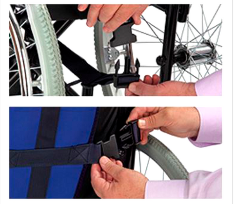 Chaleco con Perineal para paciente en silla de ruedas |Medicare System